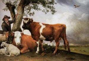 Paulus Potter, The Bull, 1647 Oil on canvas, 92.7 in x 11.1 ft Mauritshuis, The Hague