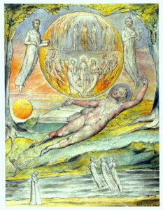 William Blake, The Youthful Poet's Dream, Illustration to Milton's L'Allegro and Il Penseroso, between 1816 and 1820 Watercolor The Morgan Library, New York