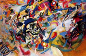 Vasily Vasilyevich Kandinsky, Composition VII, 1913 Oil on canvas, 78.7 × 118.1 in The State Tretyakov Gallery, Moscow