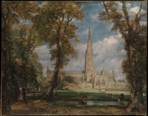 John Constable, Salisbury Cathedral from the Bishop's Grounds, ca. 1825 Oil on canvas, 34 5/8 x 44 in Metropolitan Museum of Art, New York