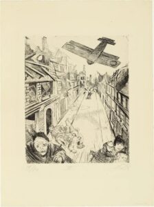 Otto Dix, Lens Being Bombed, from The War, 1924
