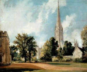John Constable, Salisbury Cathedral from the Close, 1820 Oil on canvas, 10 x 12 in Victoria & Albert Museum, London
