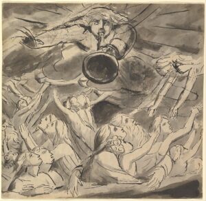 William Blake, The Last Trumpet, 1780–85 Pen and ink, 8 1/16 x 8 3/8 in Metropolitan Museum of Art, New York