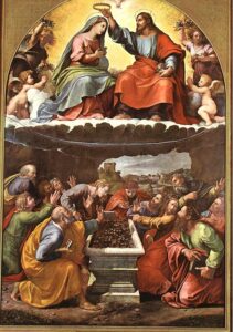 Giulio Romano, Coronation of the Virgin (Madonna of Monteluce), 1505-25 Oil on wood, 139.4 x 91.3 in Pinacoteca, Vatican