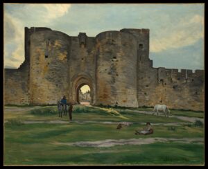 Frédéric Bazille, Porte de la Reine at Aigues-Mortes, 1867 Oil on canvas, 31 3/4 x 39 1/4 in The Metropolitan Museum of Art, New York
