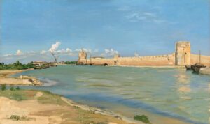 Frédéric Bazille, The Western Ramparts at Aigues-Mortes, 1867 Oil on canvas, 23 5/8 x 39 3/8 in National Gallery of Art, Washington, DC