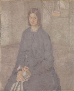 Gwen John, Girl Holding a Rose, 1915 to 1925 Oil on canvas, 17 7/8 × 14 5/8 in Yale Center for British Art, New Haven, Connecticut