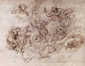 Giulio Romano, Allegory of the Virtues of Federico II Gonzaga, 1531-34 Pen and brown ink, black chalk and white highlights, 9.8 x 12.5 in J. Paul Getty Museum, Los Angeles
