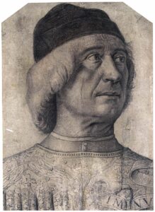 Giovanni Bellini, Bust of a Man, c. 1500 Black chalk, touches of wash on off-white paper, 15.4 x 11 in Christ Church Picture Gallery, Oxford