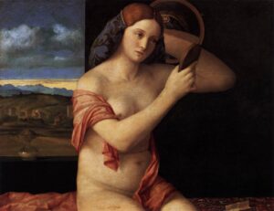 Giovanni Bellini, Naked Young Woman in Front of the Mirror, 1515 Oil on canvas, 24.4 x 31.1 in Kunsthistorisches Museum, Vienna