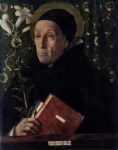 Giovanni Bellini, Portrait of Fra Teodoro of Urbino as St Dominic, 1515 Oil on canvas, 24.8 x 19.7 in National Gallery, London