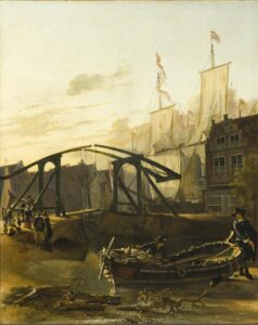 Adam Pynacker, View of a Harbour in Schiedam, between 1650 and 1653 Oil on canvas, 22 x 18.1 in Los Angeles County Museum of Art