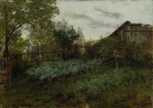 Adolph von Menzel, The Back Garden, between 1850 and 1860 Oil on canvas, 19 x 27 in Detroit Institute of Arts