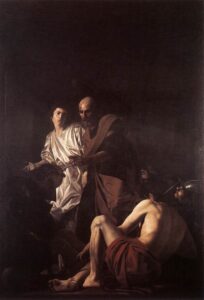 Giovanni Battista Caracciolo, The Liberation of Saint Peter, 1615 Oil on canvas, 10.1 ft x 81.4 in Pio Monte della Misericordia, Naples