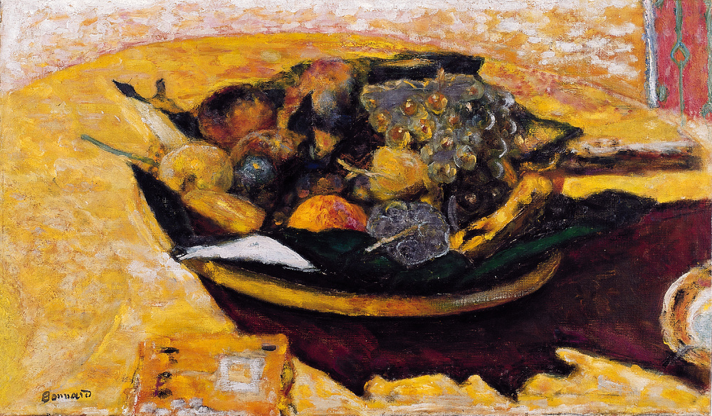 Pierre Bonnard, Fruit Bowl on a Table, c 1934 Oil on canvas, 16.1 × 25.7 in Musée d’Art Moderne et Contemporain de Strasbourg, France