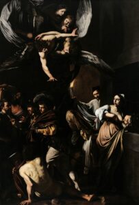 Caravaggio, The Seven Works of Mercy, 1607 Oil on canvas, 12.7 ft x 102.3 in Pio Monte della Misericordia, Naples