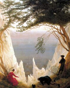 Caspar David Friedrich, Chalk Cliffs at Ruegen, 1818 Oil on canvas, 35.6 x 27.9 in Kunst Museum Winterthur, Switzerland