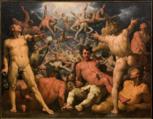 Cornelis van Haarlem, The Fall of the Titans, from 1588 until 1590 Oil on canvas, 94.09 x 10.07 ft Statens Museum for Kunst, Copenhagen