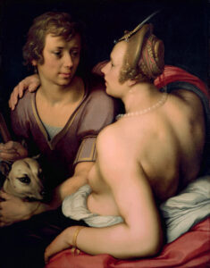 Cornelis van Haarlem, Venus and Adonis, 1614 Oil on canvas, 37.4 x 29.2 in Musée des Beaux-Arts de Caen, France