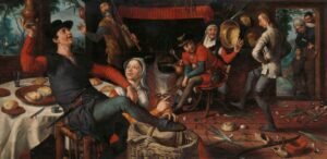 Pieter Aertsen, The Egg-Dance, 1552 Oil on panel, 33 x 67.7 in Rijksmuseum, Amsterdam