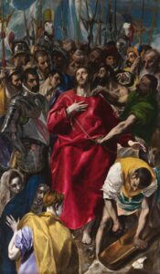 El Greco, The Disrobing of Christ, 1577–1579 Oil on canvas, 112 × 68 in Sacristy of the Cathedral, Toledo