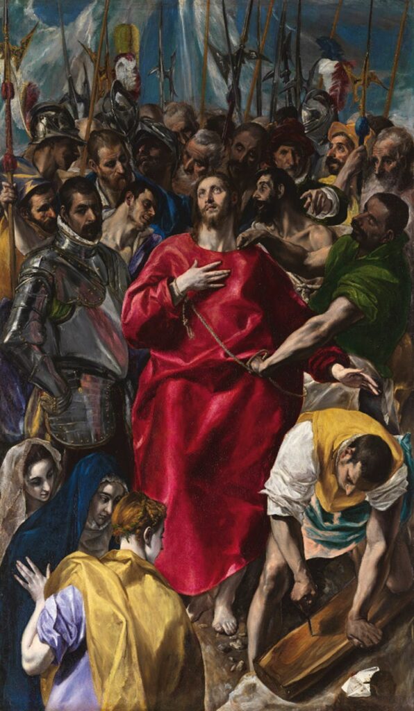 El Greco, The Disrobing of Christ, 1577–1579 Oil on canvas, 118.1 × 70.1 in Sacristy of Toledo Cathedral, Toledo
