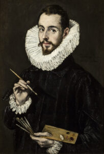 El Greco, Portrait of the Artist's Son Jorge Manuel Theotokopoulos, between circa 1600 and circa 1605 Oil on canvas, 29.1 x 20.2 in Museo de Bellas Artes de Sevilla