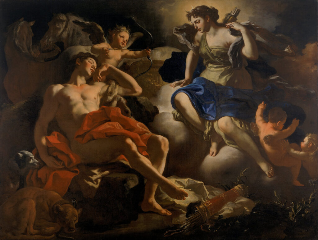 Francesco Solimena, Diana and Endymion, 1705–1710 Oil on canvas, 70.5 × 91.7 in Walker Art Gallery, Liverpool