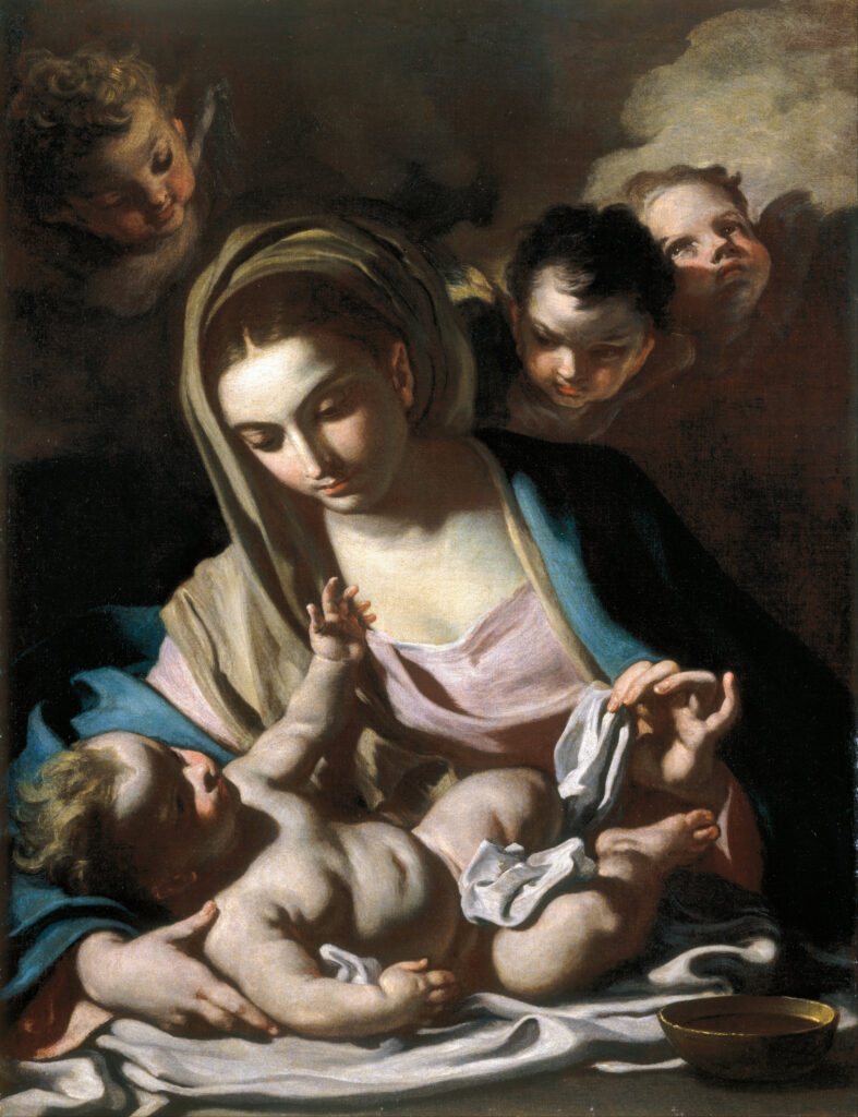 Francesco Solimena, Madonna and Child, c 1720 Oil on canvas, 25.4 × 18.9 in Art Gallery of South Australia, Adelaide