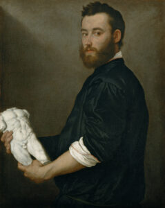 Giovanni Battista Moroni, Portrait of Alessandro Vittoria, between 1552 and 1553 Oil on canvas, 32.4 x 25.4 in Kunsthistorisches Museum, Vienna