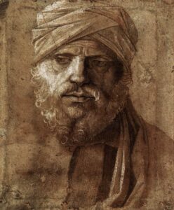 Giovanni Bellini, Man with a Turban, 1490s Drawing Uffizi Gallery, Florence