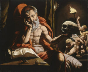 Jan Cornelisz Vermeyen, Saint Jerome Meditating, 1525–1530 Oil on panel, 14.9 x 18.5 in Louvre Museum, Paris