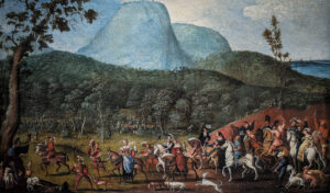 Jan Cornelisz Vermeyen, Falconry, c 1530-40 Oil on canvas Budapest.Szépmüvészeti Múzeum