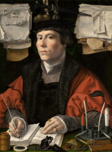 Jan Gossaert, Portrait of a Merchant, circa 1530 Oil on panel, 25.03 x 18.70 in National Gallery of Art, London