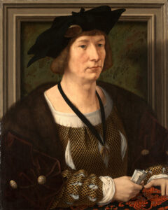 Jan Gossaert, Portrait of Hendrik III, Count of Nassau-Breda, circa from 1516 until 1517 Oil on panel, 22 1/2 x 18 1/16 in Kimbell Art Museum, Ft Worth