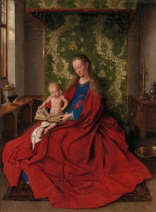 Jan van Eyck, The Virgin and Child Reading, 1433 Oil on panel, 10.4 x 7.6 in National Gallery of Victoria, Melbourne, Australia
