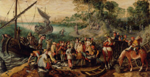 Joachim Beuckelaer, The Miraculous Draught of Fishes, 1563 Oil on panel, 43.50 x 82.99 in Getty Center, Los Angeles