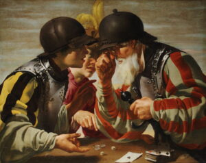 Hendrick ter Brugghen, The Gamblers, 1623 Oil on canvas, 33.6 x 45.2 in Minneapolis Institute of Art