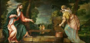 Paolo Veronese, Christ and the Samaritan Woman at the Well, circa 1585 Oil on canvas, 56.2 x 113.7 in Kunsthistorisches Museum, Vienna