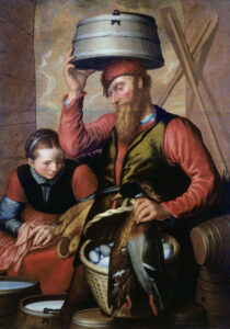 Pieter Aertsen, Seller of Game, 1561 Oil on panel, 53.9 x 37.4 in Hermitage Museum, St Petersburg