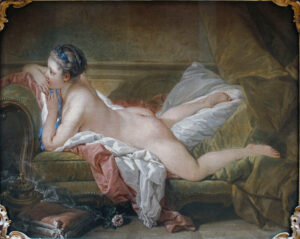 François Boucher, Resting Girl, 1752 Oil on canvas, 23.4 x 28.7 in Alte Pinakothek, Munich