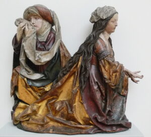 Tilman Riemenschneider, Mourning Women from a Lamentation of Christ, c. 1485/1490, Limewood, original color Bode Museum Berlin