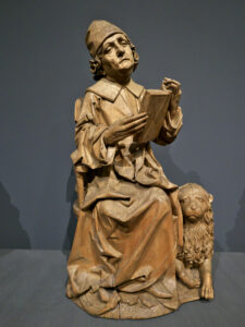 Tilman Riemenschneider, St Mark the Evangelist, From the Predella of the Münnerstädter High Altar Bode Museum, Berlin