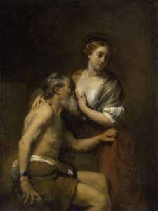 Willem Drost, Roman Charity/Cimon and Pero, between 1655 and 1657 Oil on canvas, 61.4 x 46.3 in Rijksmuseum, Amsterdam