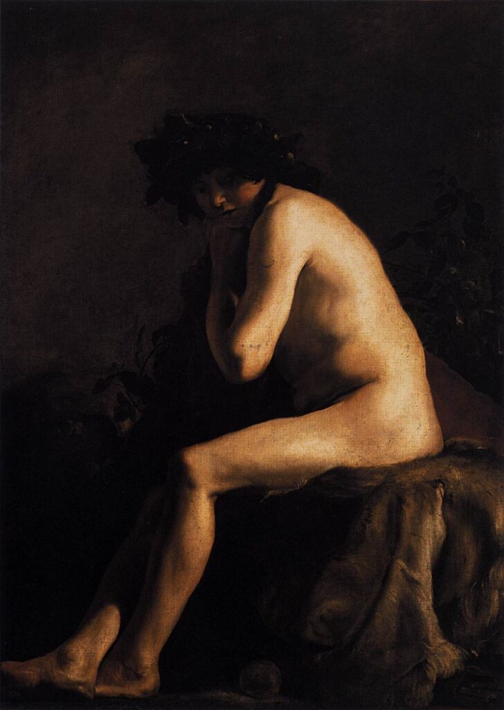 Paulus Bor, Bacchus, 1630-35 Oil on canvas, 58.7 x 41.7 in Muzeum Narodowe, Poznan