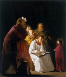 Paulus Bor, Jesus among the Doctors, 1630-35 Oil on canvas, 45.3 x 38.2 in Centraal Museum, Utrecht