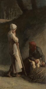 Jean-Francois Millet, The Faggot Gatherers, between c 1850 and c1855 Oil on panel, 11.9 x 7 in National Galleries Scotland, Edinburgh