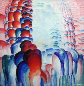 František Kupka, Hindu Motif, or Graduated Red, 1919 Oil on canvas, 49 x 48 in Georges Pompidou Center, Paris