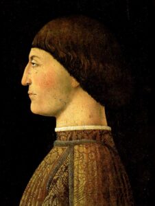 Piero della Francesca, Sigismondo Pandolfo Malatesta, 1451 Oil and tempera on panel, 17.3 x 13.4 in Musée du Louvre, Paris