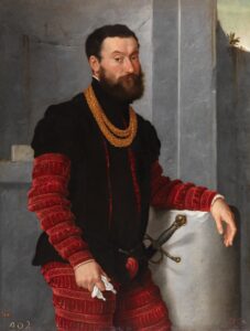Giovanni Battista Moroni, Portrait of a Soldier, between 1555 and 1559 Oil on canvas, 46.8 x 35.8 in Museo del Prado, Madrid